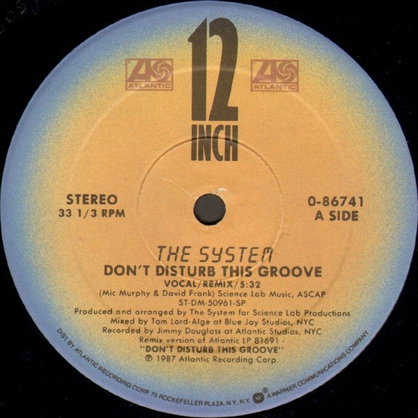 The System : Don't Disturb This Groove (12")