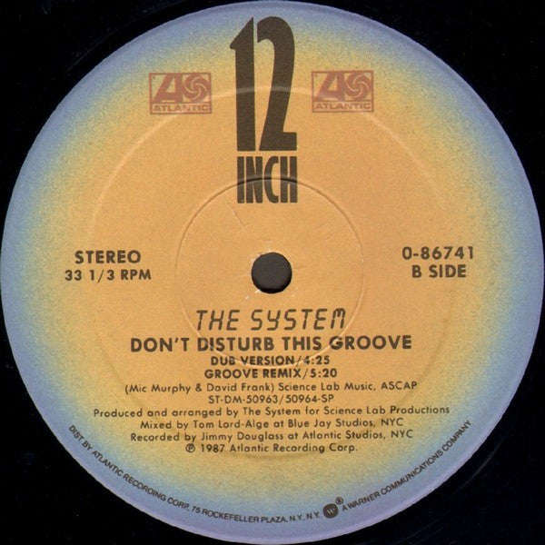 The System : Don't Disturb This Groove (12")