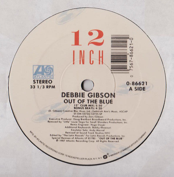 Debbie Gibson : Out Of The Blue (12", Single, Gen)