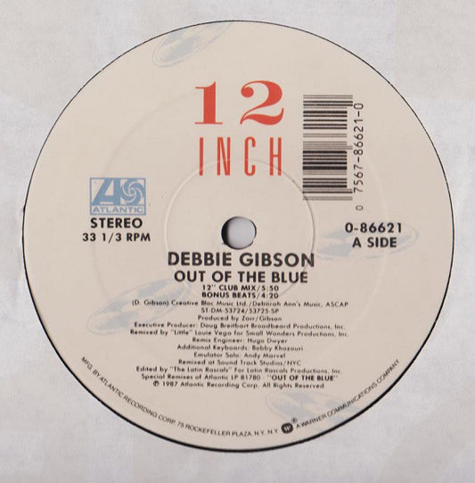 Debbie Gibson : Out Of The Blue (12", Single, Gen)