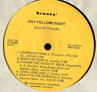 Sons Of Thunder (2) : Day Follows Night (LP)