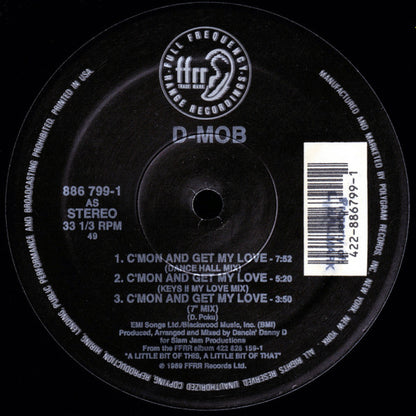 D-MOB* Introducing Cathy Dennis : C'mon And Get My Love (12", Single, M/Print)