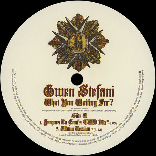 Gwen Stefani : What You Waiting For? (12", Promo)