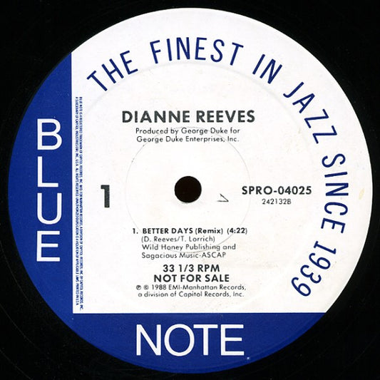 Dianne Reeves : Better Days (Remix) (12", Single, Promo)