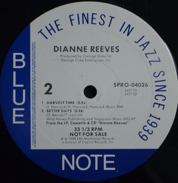 Dianne Reeves : Better Days (Remix) (12", Single, Promo)