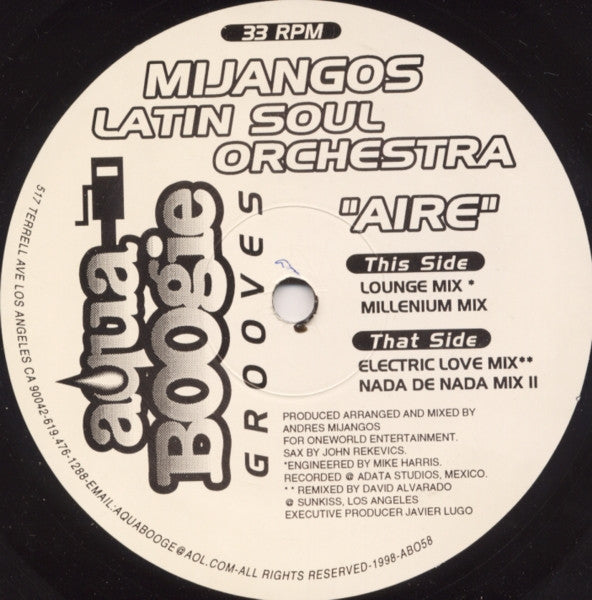 Mijangos Latin Soul Orchestra* : Aire (12")