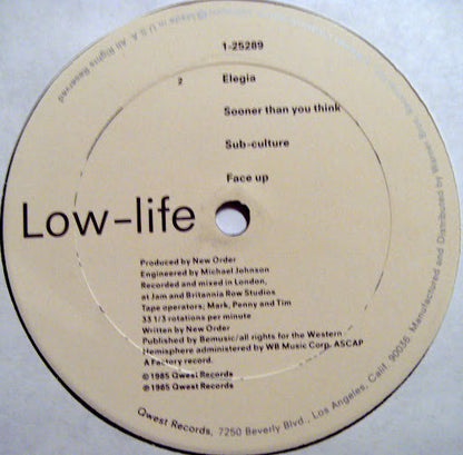 New Order : Low-life (LP, Album, Club)