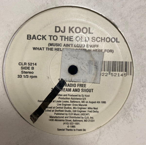 DJ Kool : I Got Dat Feelin' / Back To The Old School (12")