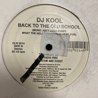 DJ Kool : I Got Dat Feelin' / Back To The Old School (12")
