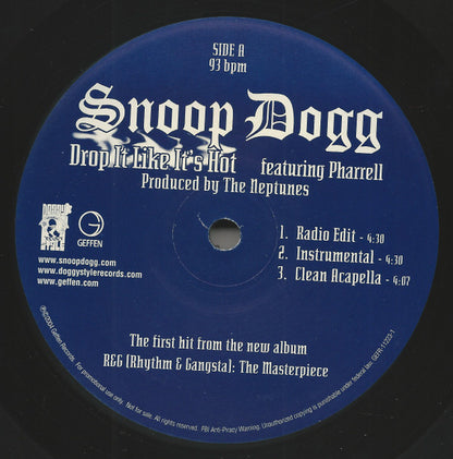 Snoop Dogg Featuring Pharrell* : Drop It Like It's Hot (12")