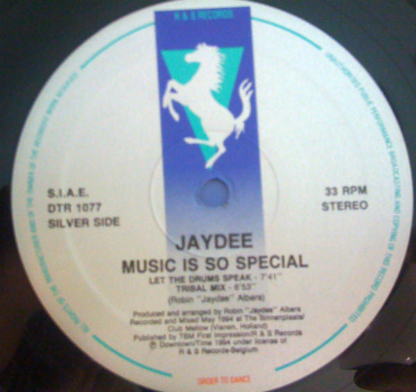 Jaydee : Music Is So Special (12")