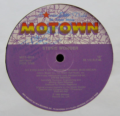 Stevie Wonder : My Eyes Don't Cry (12", Single)