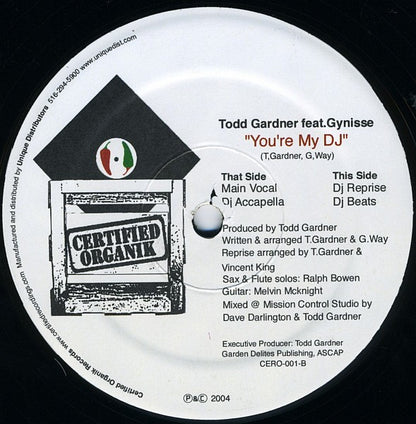 Todd Gardner : You're My DJ (12")
