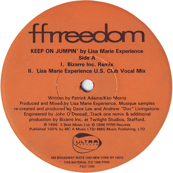 Lisa Marie Experience : Keep On Jumpin' (12")