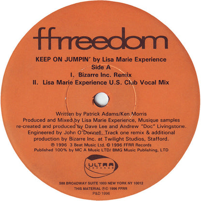 Lisa Marie Experience : Keep On Jumpin' (12")