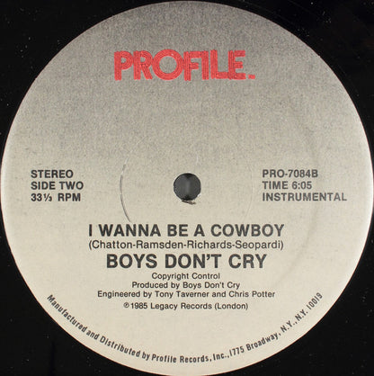 Boys Don't Cry : I Wanna Be A Cowboy (12", Single, Gia)