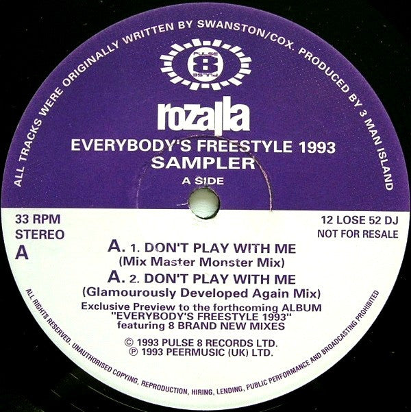 Rozalla : Everybody's Freestyle 1993 - Sampler (12", Promo)