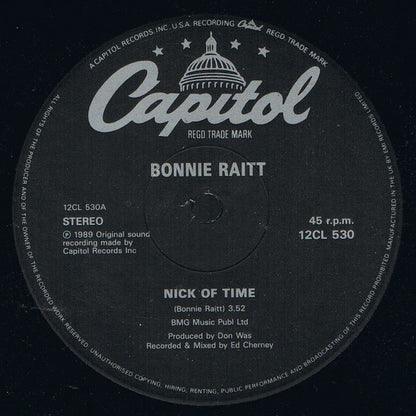 Bonnie Raitt : Nick Of Time (12")