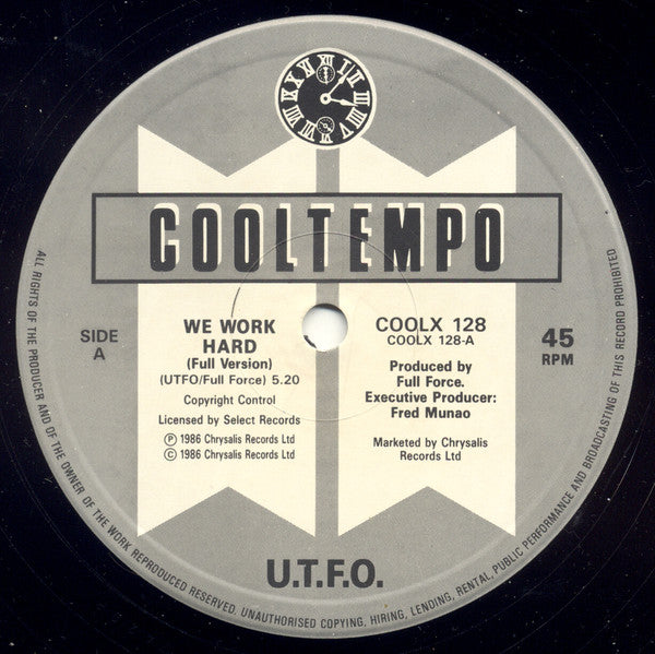 U.T.F.O.* : We Work Hard / Kangol & Doc (12")