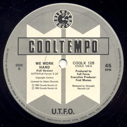U.T.F.O.* : We Work Hard / Kangol & Doc (12")