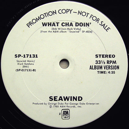 Seawind : What Cha Doin' (12", Single, Promo)