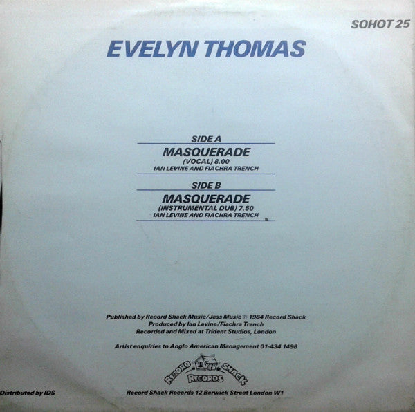 Evelyn Thomas : Masquerade (12")