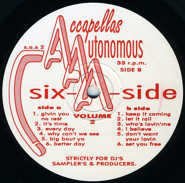 Various : Accapellas Autonomous Volume 2 (12")