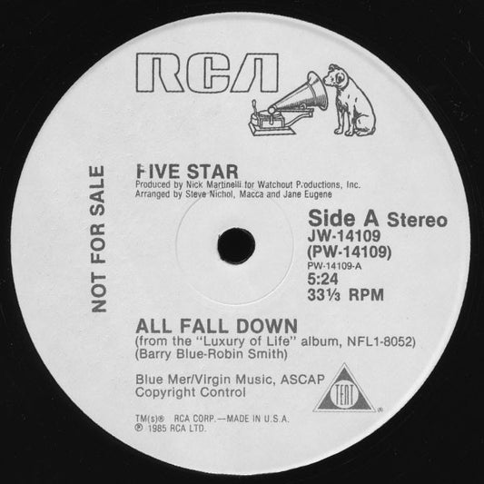 Five Star / Five Star Orchestra : All Fall Down / First Avenue (12", Promo)