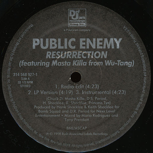 Public Enemy : Resurrection (12", Single)