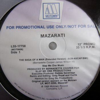 Mazarati : The Saga Of A Man (12", Promo)