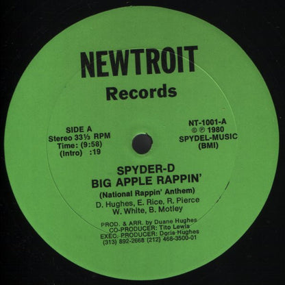 Spyder-D : Big Apple Rappin' (National Rappin' Anthem) (12")