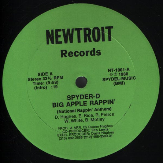 Spyder-D : Big Apple Rappin' (National Rappin' Anthem) (12")