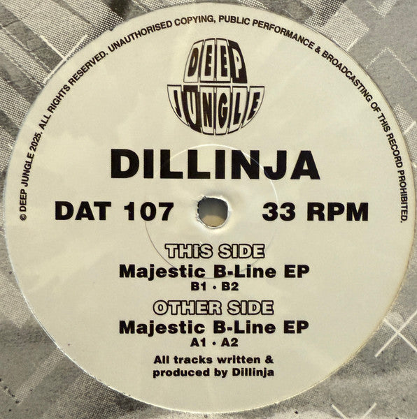 Dillinja : Majestic B Line Ep (12", RE)