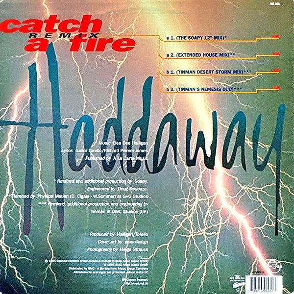 Haddaway : Catch A Fire (Remix) (12")