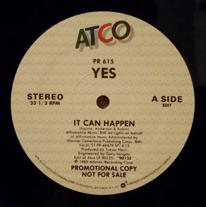 Yes : It Can Happen (12", Single, Promo)