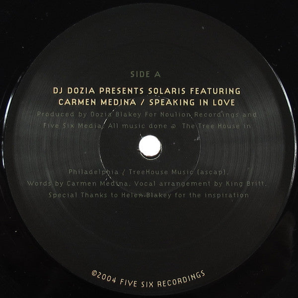 DJ Dozia Presents Solaris (19) : Speaking In Love (12")