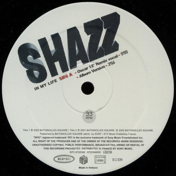Shazz : In My Life (12")