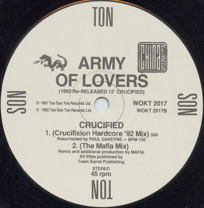 Army Of Lovers : Crucified (12", Single, RE)