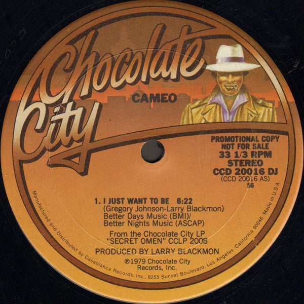 Cameo : I Just Want To Be (12", S/Sided, Promo)