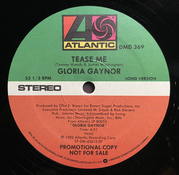 Gloria Gaynor : Tease Me (12", Single, Promo, SP-)