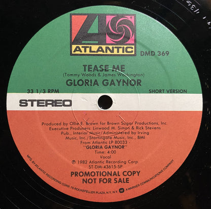 Gloria Gaynor : Tease Me (12", Single, Promo, SP-)