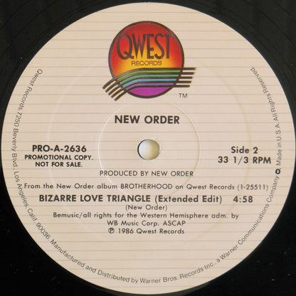 New Order : Bizarre Love Triangle (12", Promo)