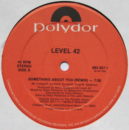 Level 42 : Something About You (12", HRM)