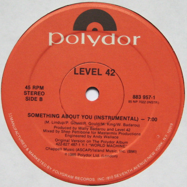 Level 42 : Something About You (12", HRM)