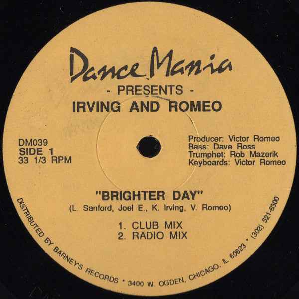 Kevin Irving And Victor Romeo : Brighter Day (12")