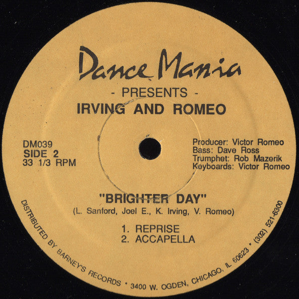 Kevin Irving And Victor Romeo : Brighter Day (12")