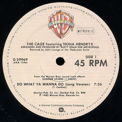 The Cage Featuring Nona Hendryx : Do What Ya Wanna Do (12")
