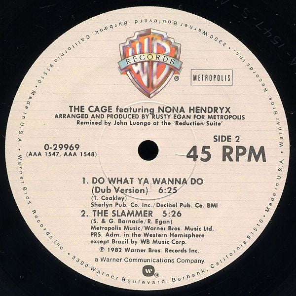 The Cage Featuring Nona Hendryx : Do What Ya Wanna Do (12")