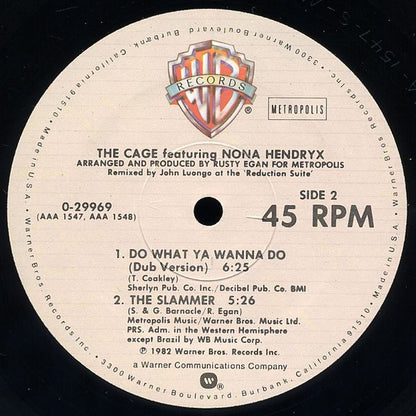 The Cage Featuring Nona Hendryx : Do What Ya Wanna Do (12")