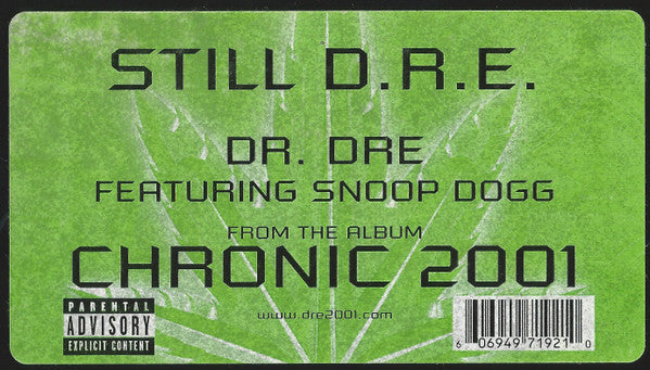 Dr. Dre Featuring Snoop Dogg : Still D.R.E. (12", Cle)